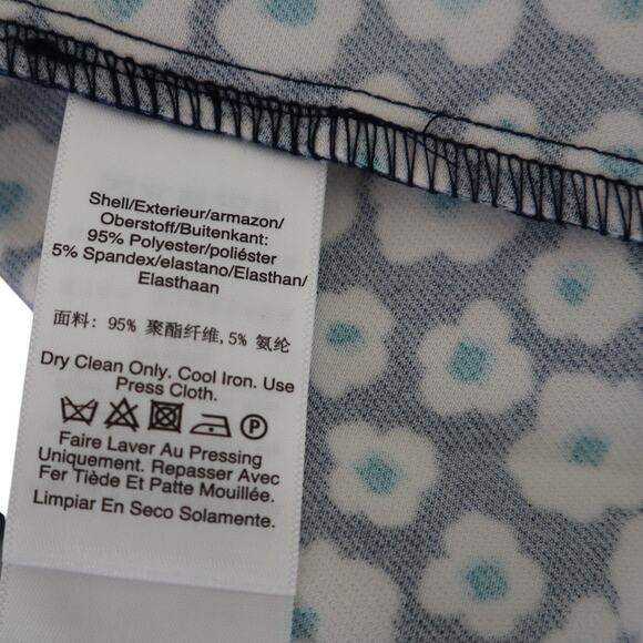 DKNY Womens Belted Ditzy Floral Dress Size 8 Groovy Cute Retro Picnic Date NEW - Picture 7 of 10